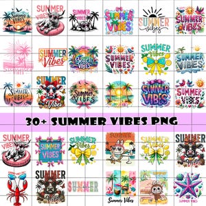 30+ Summer Vibes Bundle Png, Summer Beach Vibes Png, Summer Png, Summer Vibes Png, Trendy Summer Png, Beach, Png Designs, Retro Png
