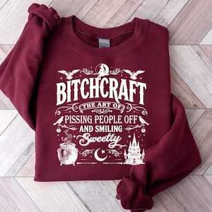 Bitch Craft Funny Halloween PNG, Sarcastic Snarky Witch Png, Funny Adult Humor Witchcraft Png, Retro Halloween Png, Trendy Sassy Sarcasm Png