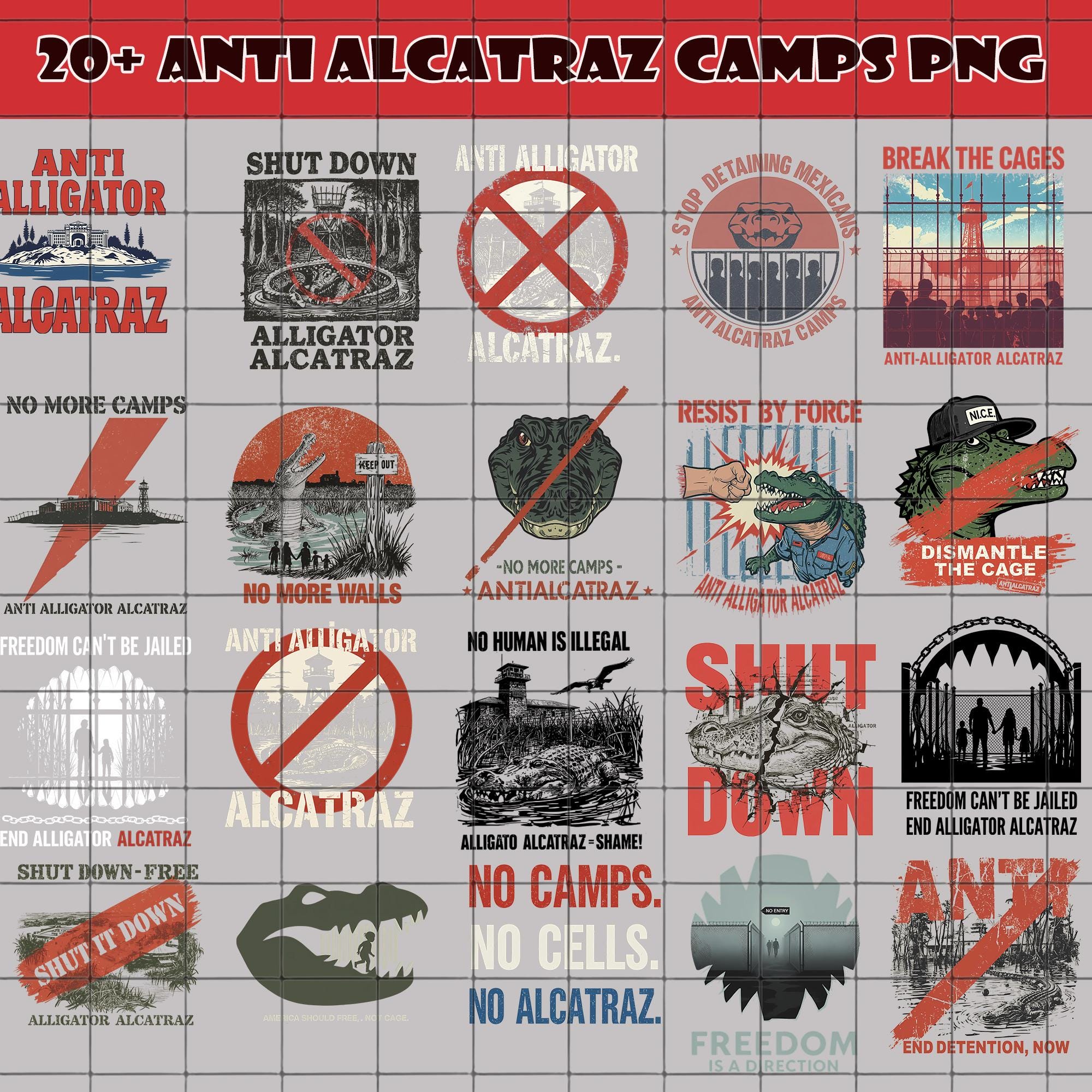20+ bundle Anti Alligator Alcatraz shirt design, Stop Alligator Alcatraz, Alligators for Human Rights, Anti Trump png,  Swamp Reptile png