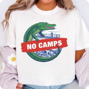 Funny Alligator PNG, Alcatraz Island Gator PNG, No Camps,  Design Retro Crocodile, Vintage Humor Shirt PNG