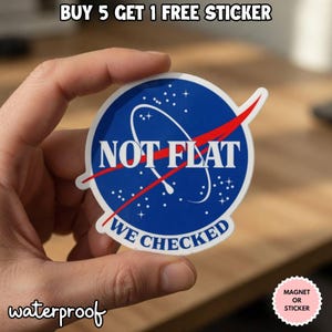 NASA-klistermärken, inte platta "We Checked"-klistermärken - kopia av månglädje-dekaler, present till fan NASA