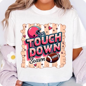 Touchdown Season PNG, Football Coquette Png, Game Day Shirt Design, Football Mama Png, Fall Football Sublimation, Football Mom, Sports