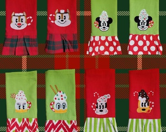 Disney Inspired Hot Cocoa Mug Holiday Kitchen Towels