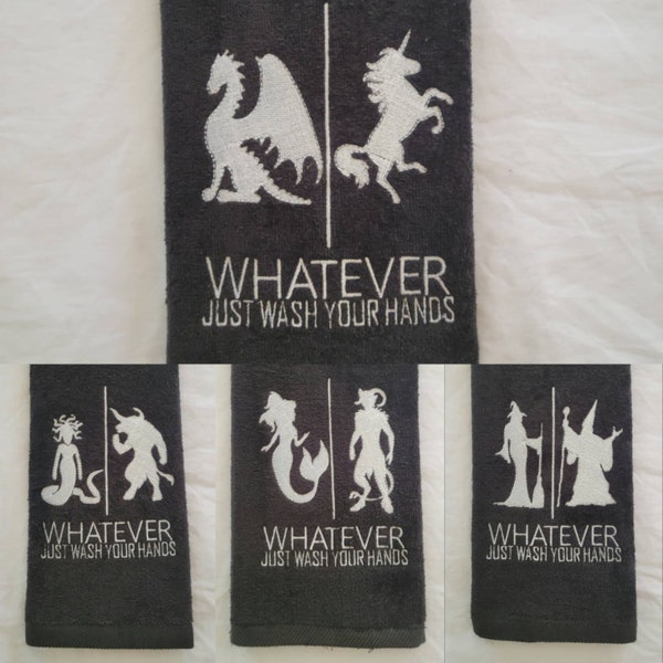 Mythical Creature Bathroom Hand Towels