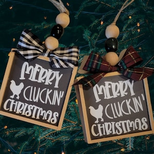 Funny Chicken Christmas Ornament
