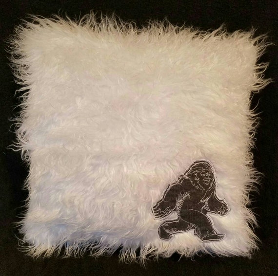 Yeti Fur Throw Pillow Cover | Etsy Mongolian Lamb Pillow Cover Pebble