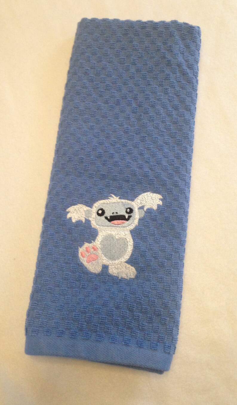 Little Yeti Monster Kitchen Hand Towel image 3