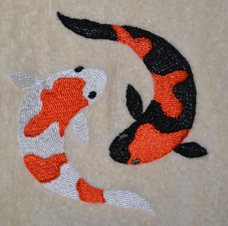 Koi Fish Bathroom Hand Towels Etsy
