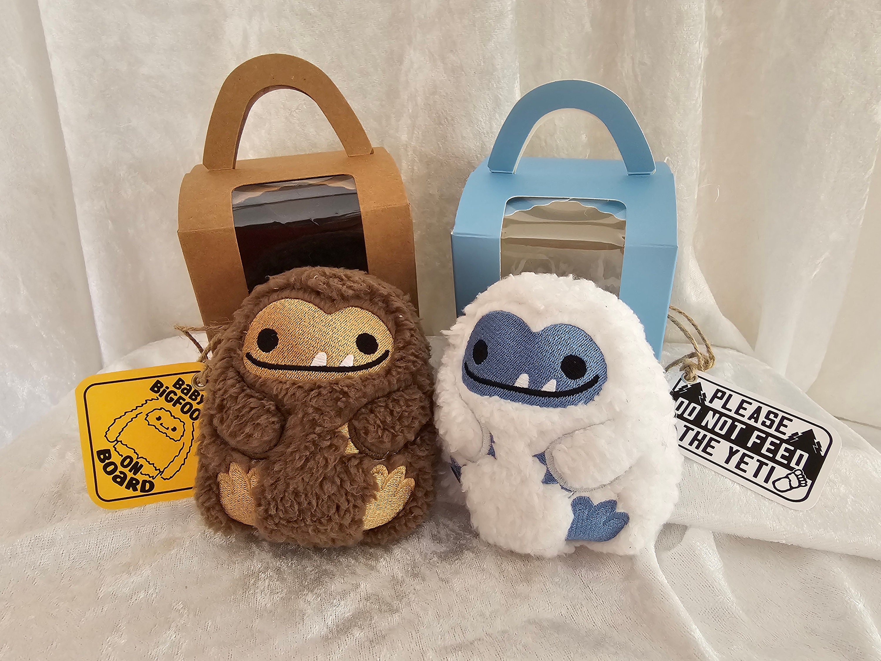 Tiny Bigfoot or Yeti Plush Stuffie Gift Boxed