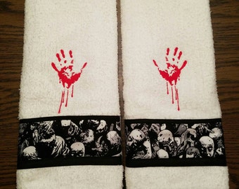 Zombie Bathroom Hand Towels