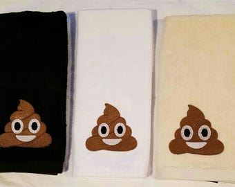 Poop Emoji Bathroom Hand Towel