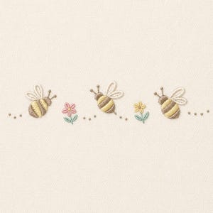 Bee Embroidery Design, Nature Machine Embroidery File, Bug Pattern (Digital Download)