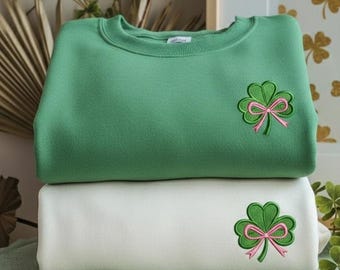Shamrock Bow Embroidery Design | Lucky Clover Machine File