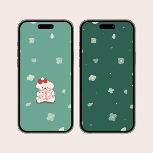 Fonds d'écran pour téléphone (lot de 2) [TÉLÉCHARGEMENT] | Fond d'écran cottagecore pour iPhone, papier peint chien, fonds d'écran mignons pour iPhone