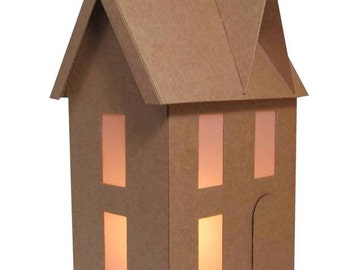 Kit de bricolaje: Casita de jengibre básica de cartón prensado