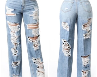 Brand New Distressed Denim Jeans