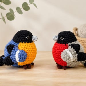 Birds Crochet Pattern, Cute Amigurumi Bird PDF, Small Bird Plushie Tutorial, Easy Woodland Animal Crochet Pattern, Digital Download