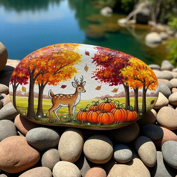 Pumpkin Painted Rocks - Etsy