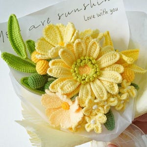 Sunshine Bouquet Crochet Pattern PDF, Wedding Flower Arrangement, Easy Crochet Flower Set, Handmade Bridal Bouquet, Digital Download