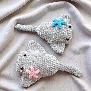 Crochet Plush Sea Animals: dolphin, goldfish, fish, sea horse, beluga, stingray, starfish Pattern, PDF, English only, Baby Plush Toys