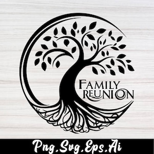 Family Reunion Tree SVG Design: Our Roots Run Deep (Digital Download)