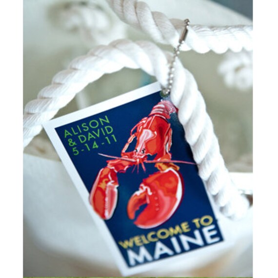 Personalized Maine Lobster Gift Tags 50 Tags Etsy