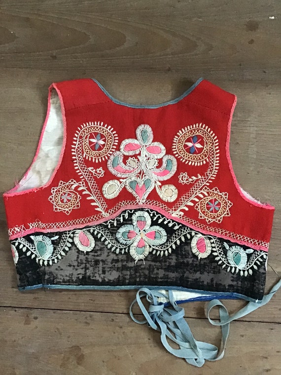 Heart Embroidered Vest From Vianna, Portugal