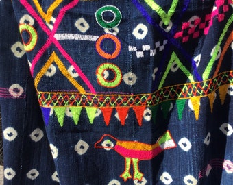 Brightly Colored Embroidered African Shawl