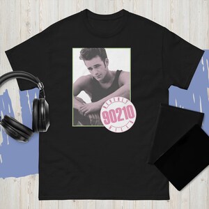 BEVER HILLS 90210 Tv Show Dylan Mckay Luke Perry 80er Jahre Retro Herren weißes T-Shirt