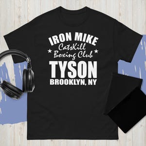 Iron Mike Tyson GYM Boxing Club T-Shirt Men&#39;s Black Tee