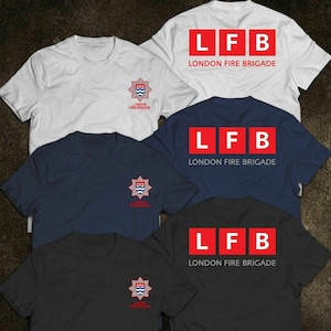 New Uk London Fire Brigade Fire Firefighter Fire Department Rare Firearm T-Shirt