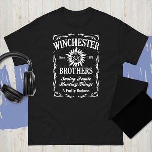 Winchester Brothers T-Shirt Men&#39;sWomen&#39;s Supernatural Sam Dean Bobby Shirt