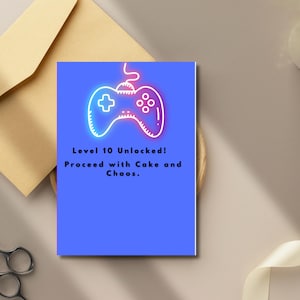 Carte d'anniversaire de joueur de 10 ans