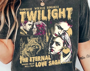 Twilight Saga Fan shirt, Comic Vampire Shirt, Book Lover Gift, Edward Bella Cullen