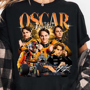 Vintage T-shirt Oscar Piastri, cadeau voor vrouw en man Uniseks T-shirt