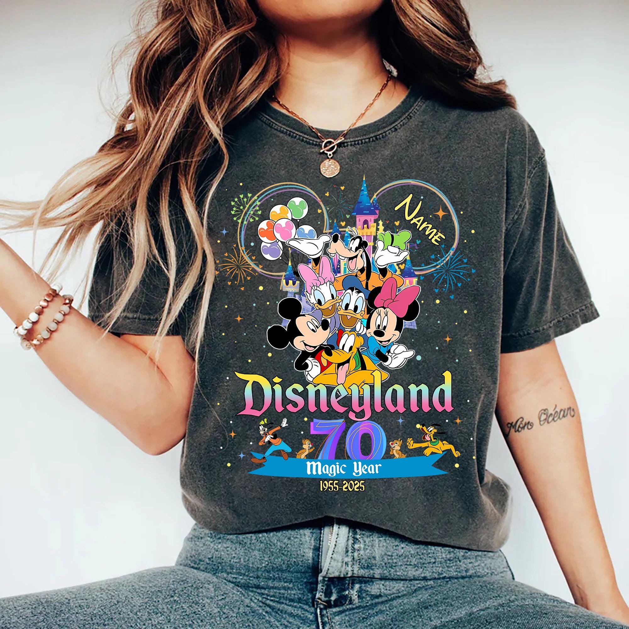 Personalized Disneyland 70th Anniversary Shirt: Mickey & Friends Platinum Celebration