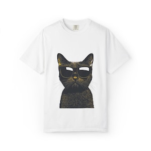 Cool Cat Sunglasses Unisex Tee, Trendy Cat Lover Shirt, Gifts for Cat Owners, Casual Everyday Wear, Perfect for Birthdays & Pet Lovers