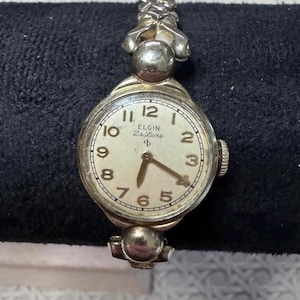 Elgin DeLuxe Vintage Ladies Watch • 10K Gold Filled • 1950s Manual Wind • Speidel Expansion Band • Working • 5 1/2” Wrist or choose a band