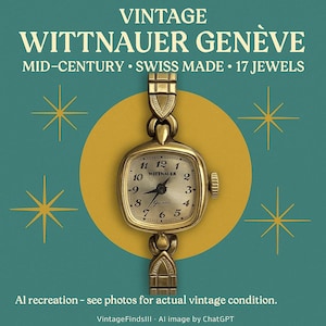 Wittnauer Genève Vintage Ladies Watch • Mid-Century Dainty Cocktail • Swiss Made 17 Jewels Manual Wind • 10K RGP Bezel