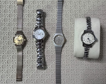 Vintage Ladies Watches • Working • Manual Wind • Quartz • Wittnauer Genève • Bulova • Lorus • Delaware • Gold Filled & Stretch band Options