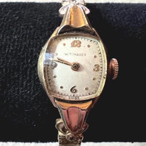 Wittnauer Vintage Ladies Watch • 10k GF Case • Manual Wind • 17 Jewels • Swiss Made • Working • 1950s Speidel Band • 5 3/4” wrist or custom