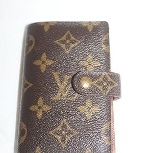 Louis Vuitton Monogram Agenda PM Wallet Organizer LV Planner Cover Compact Designer Wallet