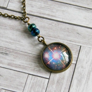 nebula pendant necklace, star jewelry, astronomy gift, gift for her, women gift, under 20