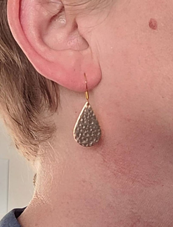 Large Hammered Gold Disc Earrings – Burnish