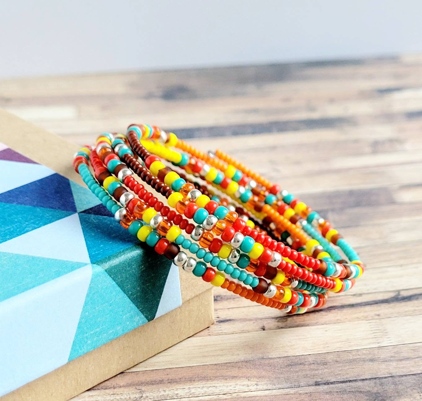 Boho Mother of Pearl, Coral, Turquoise, Tassel, Wrap Bracelet – Anything's  Possible Jewellery