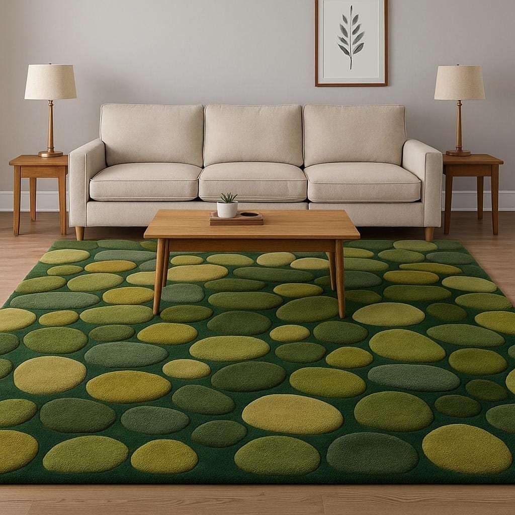 Moss Ball Modern Hand Tufted Green Forest Custom Wool Area Rugs for ...