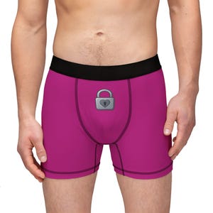 Locked For Her Pleasure Boxer Shorts, Valentine&#39;s Day - Discreet Cuckold-Inspired Lingerie