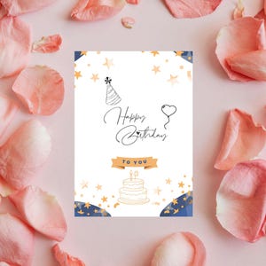Carte d'anniversaire imprimable | Téléchargement instantané | Carte numérique 5 x 7 | Carte de voeux amusante et bien pensée pour les amis ou la famille