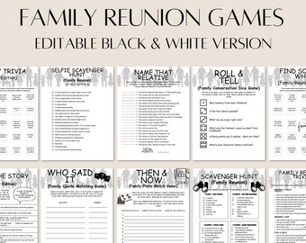 Family Reunion Games Bundle, Family Reunion Bingo, Scavenger Hunt Game, Games for Groups, Printable Party Game, Games for Reunions