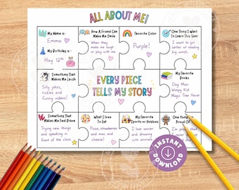 All About Me, All About Me Printable, Back to School Worksheet, Get to Know Me, First Day of School Activity, Teacher Resource, Backtoschool